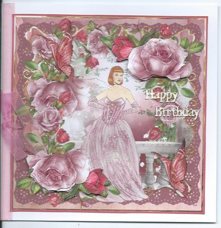 Lady in the Rose Garden 8x8 Card Mini Kit by Christine Easey