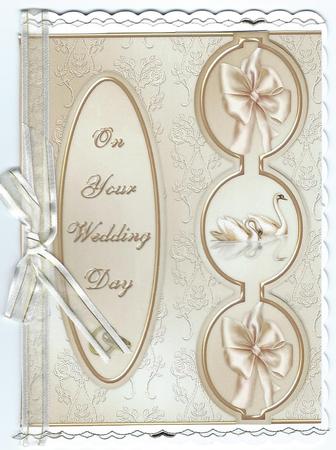 Cream Wedding Day Round Edged Card Mini Kit by Christine Easey