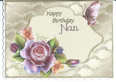 Nan English Rose Card Front by Christine Easey