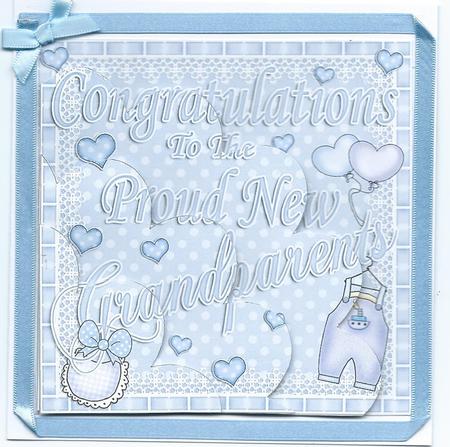 New Grandparents Shell Edged Corner Side Stacker by Christine Easey