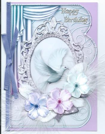 Flight of Fantasy 6 Scalloped Edge Card Decoupage by Christine Easey