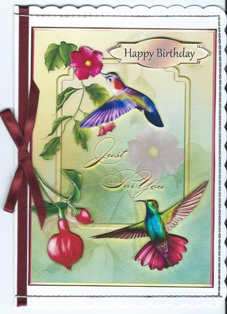 Precious Birds 5x7 Card Front by Christine Easey