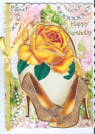 Gold Shoes with Yellow Rose by Christine Easey