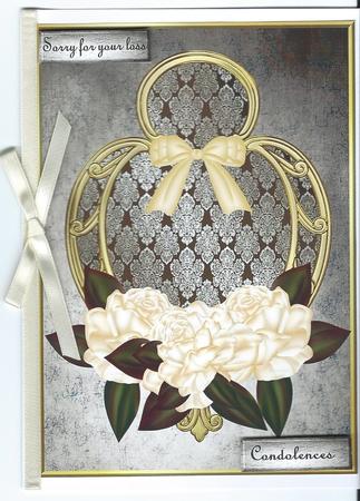Sympathy Cream Roses by Christine Easey