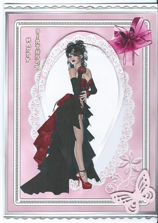Lady Black and Red Dress by Christine Easey