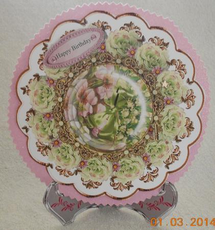 Ring of Roses Plate & Stand & Pyramid Layers by Christine Easey