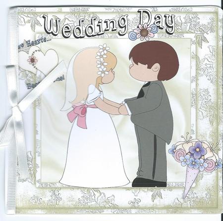 Two Hearts Become One Wedding Couple 8x8 by Christine Easey