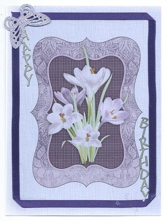 Floral Crocus Bracket Card Kit Birthday / Mother's Day by Christine Easey