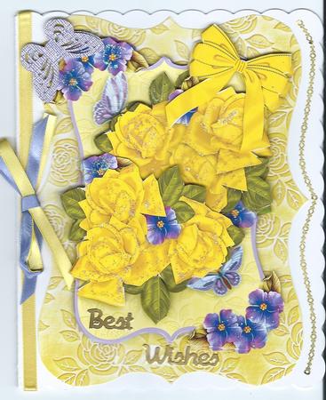 Spring Bouquet Floral Bracket Card Kit by Christine Easey