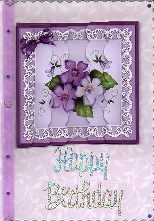 Pretty Viola Scallop Edge Side Stacker by Christine Easey