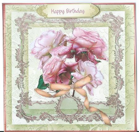Lovely Pink Bohemian Roses on a Pastel Background  by Christine Easey