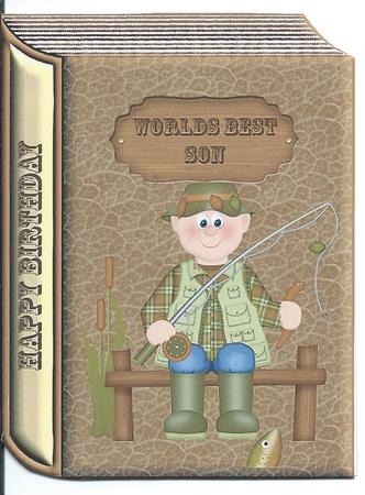 Fisherman Book Style Card by Christine Easey