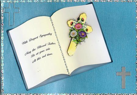 With Deepest Sympathy - Booksheet with Floral Cross by Christine Easey