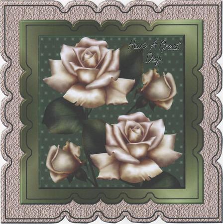 Scallop Topper Antique Roses by Christine Easey
