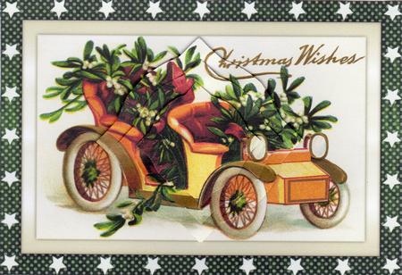 Christmas Car with Mistletoe Splendid Pyramid by Christine Easey