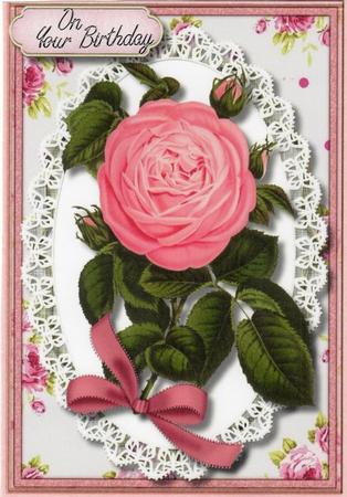 Lovely Topper and Incert with Verse, Birthday Daughter by Christine Easey