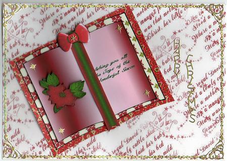 Christmas Poinsettia Book Sheet by Christine Easey