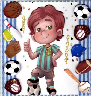I Love Sport! I Love Football A4 by Christine Easey