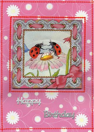 Lovebugs Lace One Edge Round Bottom Stacker by Christine Easey