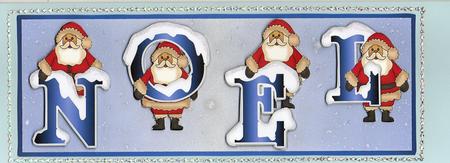 Santa's Noel Large Dl Card 2 with Step by Step by Christine Easey