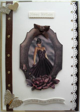 Pretty Girl at the Ball Framed Topper by Christine Haley