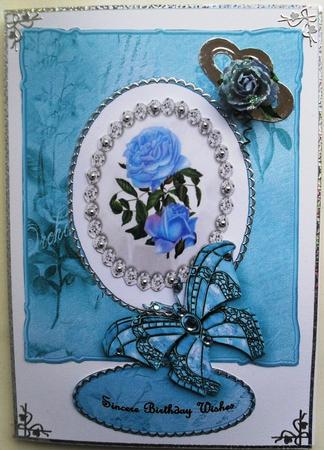 Pretty Floral Toppers in Diamond Frames by Christine Haley