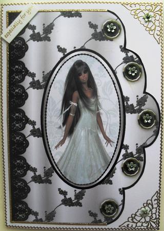 Beautiful Lady Oval Toppers by Christine Haley