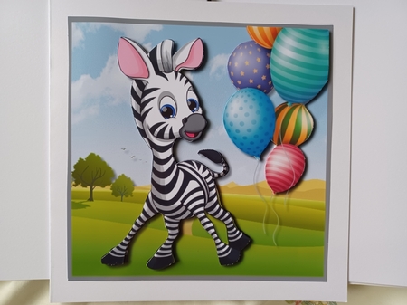 Cute Zebra Birthday by Christine Garner