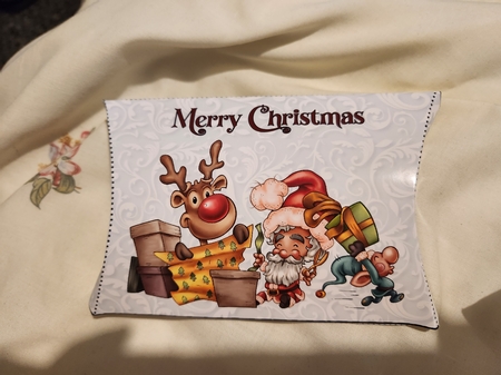 Pillow Box  Wrapping Time  Merry Christmas by Christine Garner