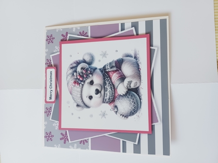 Festive Polar Bear by Christine Garner