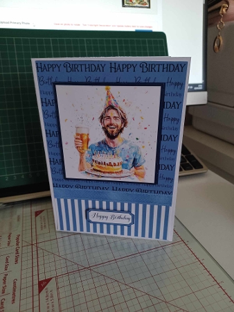 Birthday Beers Card Front 7x5 by Christine Garner