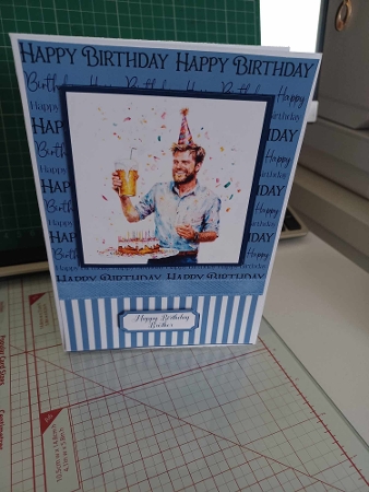 Birthday Beers Card Front 7x5 by Christine Garner
