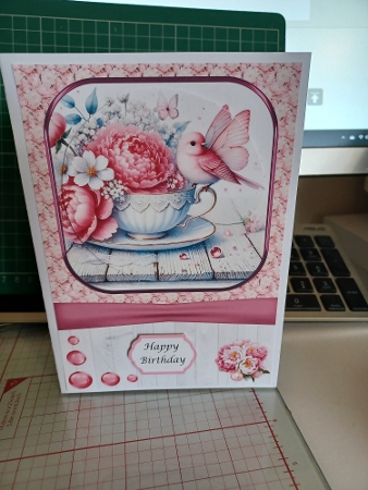 Pink Peony Teacups 6 by Christine Garner
