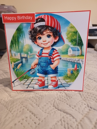 Little Fishing Boy - Illustrations for Cards by Christine Garner