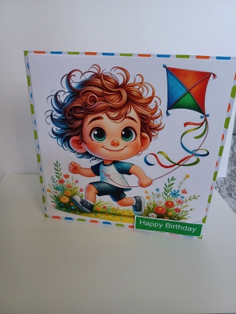 Little Boy with a Kite - Illustrations for Cards by Christine Garner