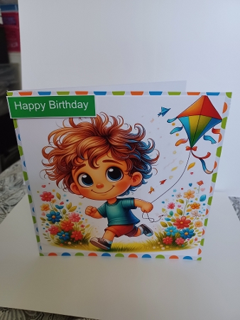 Little Boy with a Kite - Illustrations for Cards by Christine Garner