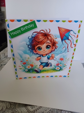 Little Boy with a Kite - Illustrations for Cards by Christine Garner