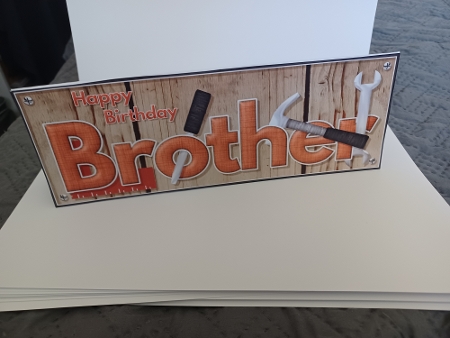 Tool Time - Happy Birthday Brother - Large DL 3D Decoupage Card by Christine Garner