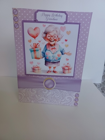 Happy Birthday Grandma Card Front 7x5 by Christine Garner