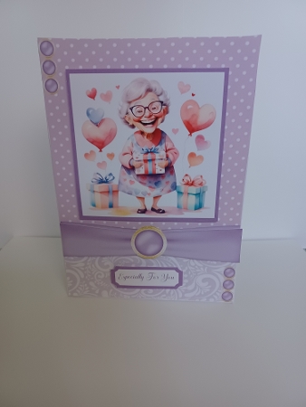 Happy Birthday Grandma Card Front 7x5 by Christine Garner