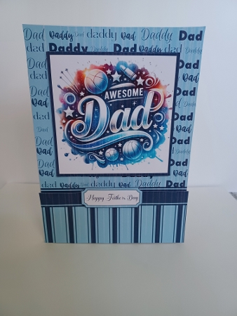 Dad You Rock Card Front 7x5 by Christine Garner