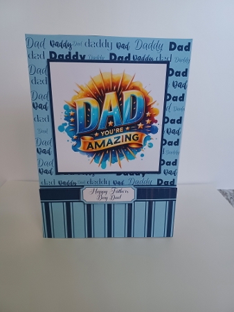 Dad You Rock Card Front 7x5 by Christine Garner