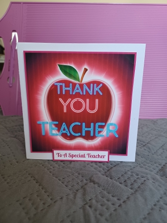 Thank You Teacher Neon Toppers by Christine Garner