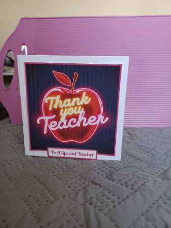 Thank You Teacher Neon Toppers by Christine Garner