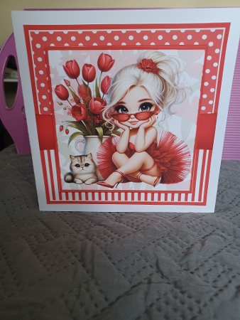 Tulips and Wine Mini Kit 7x7 by Christine Garner