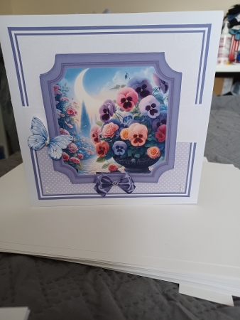 7x7, 5x7, 6x6 - MOONLIT FLOWERS by Christine Garner