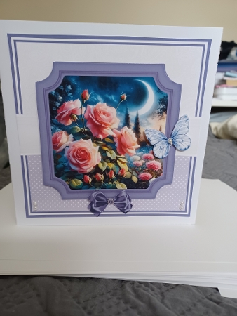 7x7, 5x7, 6x6 - MOONLIT FLOWERS by Christine Garner