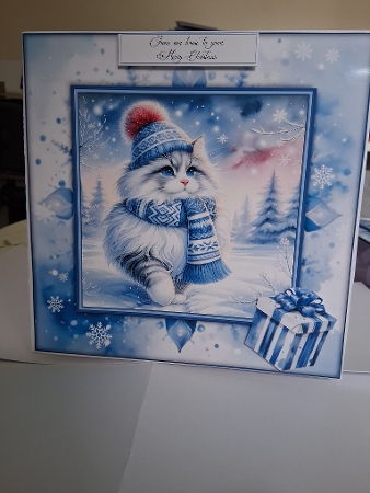 Winter Cat - Mini Kit REQUEST 8x8 by Christine Garner