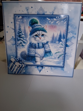 Winter Cat - Mini Kit REQUEST 8x8 by Christine Garner