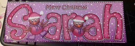 Merry Christmas Sarah Robins Large Dl & 3D Decoupage by Christine Garner